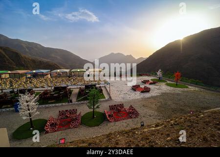 Abha, Saudi-Arabien 6. Juli 2022: Schöne touristische Orte in Abha Stadt Stockfoto