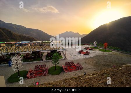 Abha, Saudi-Arabien 6. Juli 2022: Schöne touristische Orte in Abha Stadt Stockfoto