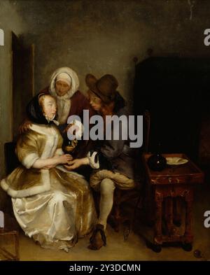 Glas Lemonade, Kopie nach Gerh. Terborchs Gemälde, 1892. Stockfoto