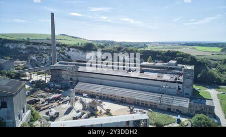 Verlassene Shoreham-Zementwerke in West Sussex Stockfoto