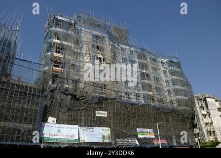 Baustelle in Yangon, Myanmar, Asien Stockfoto