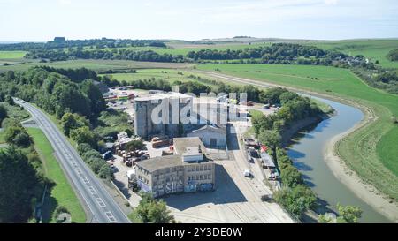 Verlassene Shoreham-Zementwerke in West Sussex Stockfoto