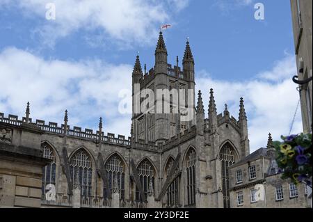 Bath Abbey, Bath, England, Großbritannien Stockfoto