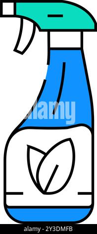 Umweltfreundliche Reinigung grün Living Symbol Farbe Illustration Stock Vektor