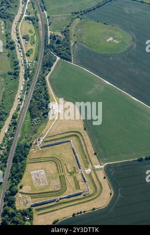 Römisches Fort und Amphitheater Richborough, Kent, 2022. Stockfoto