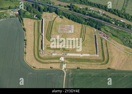 Richborough Castle Saxon Shore Fort, Kent, 2022. Stockfoto