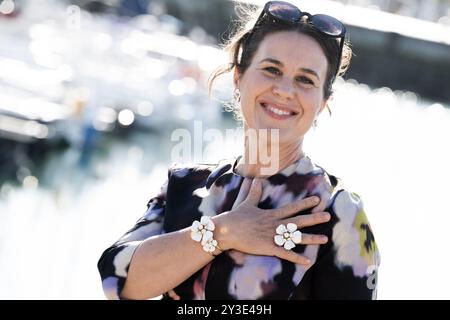 La Rochelle, Frankreich. September 2024. Ines Kermas posiert während des 26. La Rochelle Fiction Festivalls am 14. September 2024 in La Rochelle, Frankreich. Foto: David NIVIERE/ABACAPRESS. COM Credit: Abaca Press/Alamy Live News Stockfoto