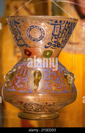 Ägypten, Flughafen Kairo, Ausstellungsstücke im Museum Terminal 2: Meisterwerke der Familie Mohamed Ali Pascha. Stockfoto