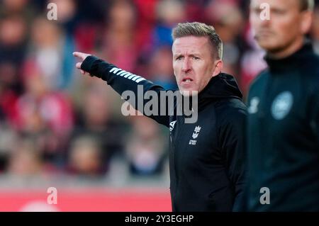 Aalborg, Dänemark. September 2024. Superliga-Spiel zwischen AAB und Lyngby Boldklub im Aalborg Portland Park am Freitag, den 13. September 2024. (Foto: Henning Bagger/Scanpix 2024) Credit: Ritzau/Alamy Live News Stockfoto