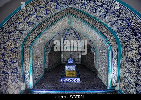 Usbekistan, Chiwa - 10. Mai 2019: Blick auf das Pahlavan Mahmud Museum Stockfoto