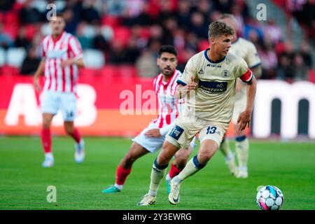 Aalborg, Dänemark. September 2024. Superliga-Spiel zwischen AAB und Lyngby Boldklub im Aalborg Portland Park am Freitag, 13. September 2024. (Foto: Henning Bagger/Scanpix 2024) Credit: Ritzau/Alamy Live News Stockfoto