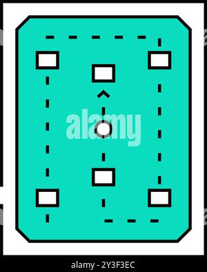 Farbige Illustration für das Croquet-Spiel auf dem platz Stock Vektor