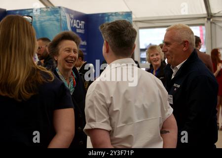 13. September 2024 HRH Princess Royal besucht die 55. Annual Boat Show in Southampton England UK Credit/Caron Watson/Alamy Live News. Stockfoto