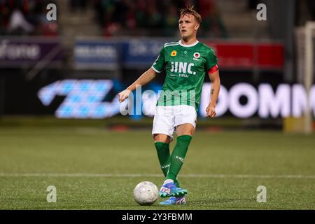 Rotterdam, Niederlande. September 2024. ROTTERDAM, NIEDERLANDE - 13. SEPTEMBER: Casper Widell von Excelsior Rotterdam schießt den Ball während des niederländischen Keuken Kampioen Divisie-Spiels zwischen Excelsior Rotterdam und Telstar im Van Donge & de Roo Stadion am 13. September 2024 in Rotterdam. (Foto von Hans van der Valk/Orange Pictures) Credit: Orange Pics BV/Alamy Live News Stockfoto
