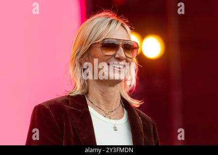 BBC-Moderator Jo Whiley bei BBC Radio 2 im Park 2024, Preston. Stockfoto