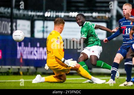 Rotterdam, Niederlande. September 2024. ROTTERDAM, 13.09.2024, Van Donge en de Roo Stadium, Niederländisch Keuken Kampioen Divisie, Saison 2024/2025, Fußball. Übereinstimmung zwischen Excelsior und Telstar. Excelsior-Spieler Seydou Fini Credit: Pro Shots/Alamy Live News Stockfoto