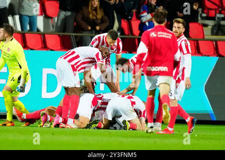 Aalborg, Dänemark. September 2024. Superliga-Spiel zwischen AAB und Lyngby Boldklub im Aalborg Portland Park am Freitag, den 13. September 2024. (Foto: Henning Bagger/Scanpix 2024) Credit: Ritzau/Alamy Live News Stockfoto