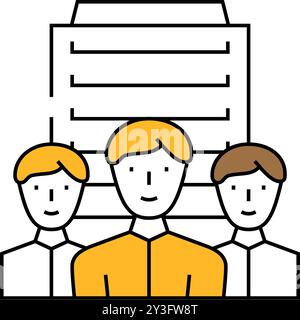 Farbliche Illustration des Symbols für Unternehmensethik Stock Vektor