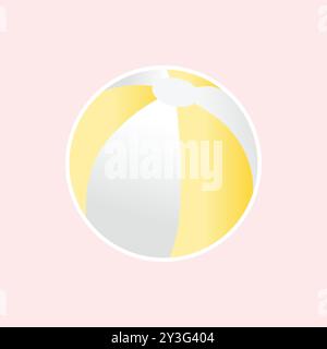 Bunte Beach Ball Vektor Illustration, Gelb, Grün, Rot, Blau, Blaues Dunkel, Lila Isoliert In Weißem Hintergrund. Beach Ball Vektor-Symbol. Stock Vektor