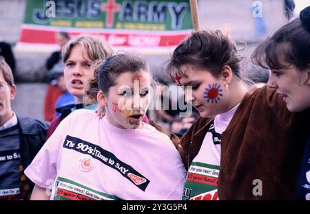 Jesus Army Rally, Trafalgar Square, London, Großbritannien. 15. Mai 1993 Stockfoto