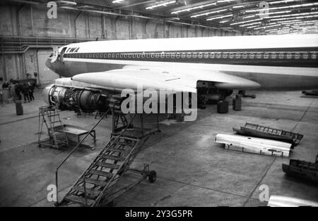 Ein Flugzeug der Trans World Airlines Boeing 707 am Flughafen Idlewild am 28. April 1959. Stockfoto