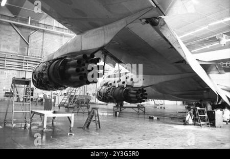 Ein Flugzeug der Trans World Airlines Boeing 707 am Flughafen Idlewild am 28. April 1959. Stockfoto