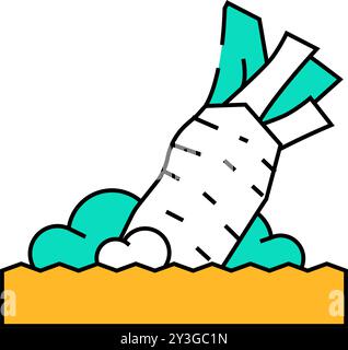 Farbige Illustration des Wasabi-Symbols Stock Vektor