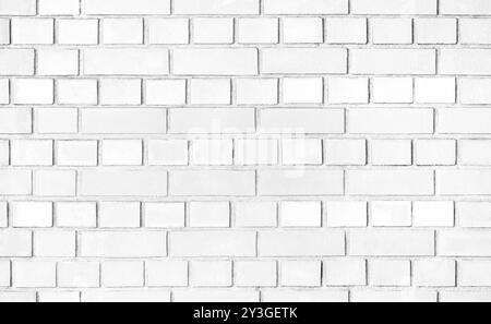 Nahtloses Hintergrundbild mit weißer Backsteinwand. Weiße Farbe auf Blockmaueroberfläche. Modernes Interieur und Äußere sowie Fliesendesign im Hintergrund. Stockfoto