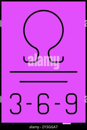 omega 369 Nutrition Fakt Symbol Farbillustration Stock Vektor