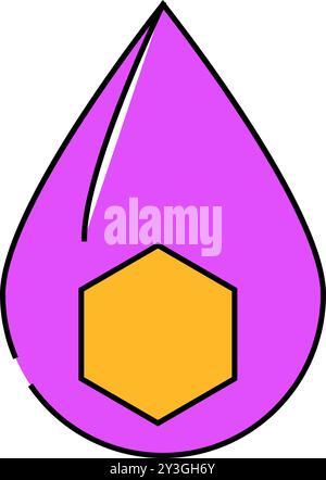 Farbabbildung des Fats Nutrition Fact Symbol Stock Vektor