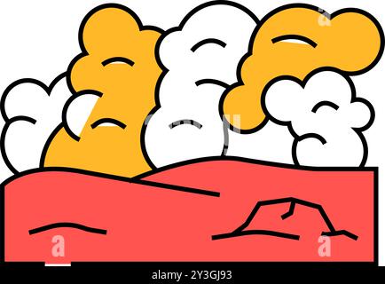 marsstaub Sturm mars Planet Icon Farbe Illustration Stock Vektor