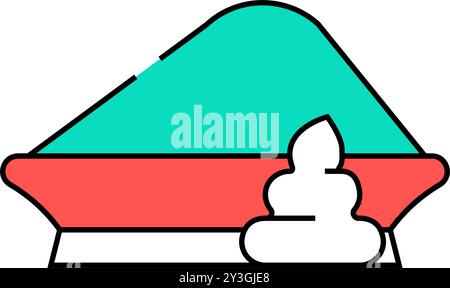 Wasabi-Symbol in Puderfarbe Stock Vektor