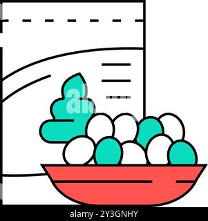 Nüsse Wasabi Symbol Farbe Illustration Stock Vektor