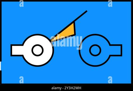 Abbildung der Farbe des Symbols für den Endschaltermechanismus Stock Vektor