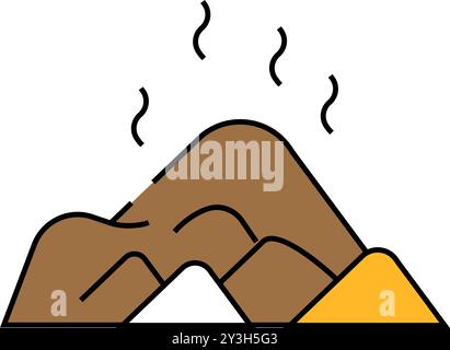 Farbabbildung des Pile Compost Symbols Stock Vektor