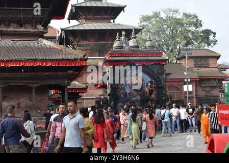 Der Hanuman Dhoka Durbar Square im Herzen von Kathmandu, Nepal, ist ein fesselndes Zeugnis der reichen Geschichte und Kultur des Kathmandu Stockfoto