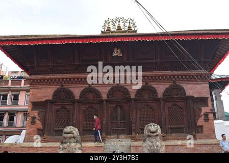 Der Hanuman Dhoka Durbar Square im Herzen von Kathmandu, Nepal, ist ein fesselndes Zeugnis der reichen Geschichte und Kultur des Kathmandu Stockfoto