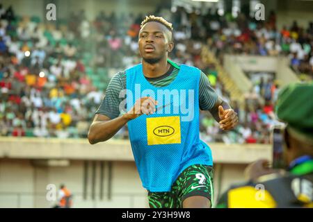 UYO, NIGERIA - 7. SEPTEMBER: Victor Osimhen aus Nigeria beim Qualifikationsspiel des Afrikapokals 2025 {AFCON} zwischen Nigeria und Benin Repu Stockfoto