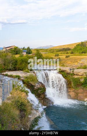 Lundbreck Water Falls in Alberta Canada Stockfoto