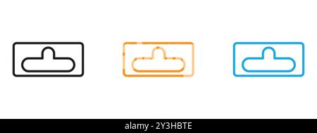 Euro Hook Symbol Vektor Logo Set Kollektion für Web App ui Stock Vektor