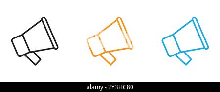 Megaphone-Symbol-Vektor-Logo-Set-Sammlung für Web-App-ui Stock Vektor