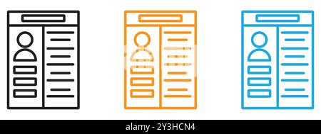Sammlung von Symbolvektorlogos für Web-App-ui fortsetzen Stock Vektor