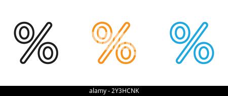 Prozentuale Sammlung von Symbol-Vektor-Logo für Web-App-ui Stock Vektor