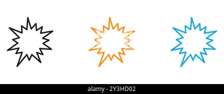 Starburst-Symbol-Vektor-Logo-Set-Sammlung für Web-App-ui Stock Vektor