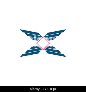 Sport- und Techno X-Logo Stock Vektor