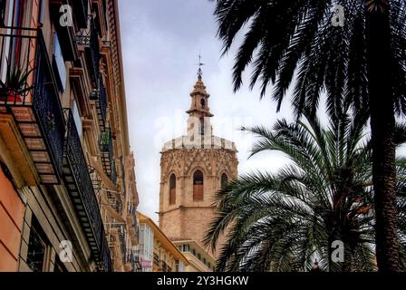 Valencia, Spanien. Turm der Kathedrale. Juni 2010 Stockfoto