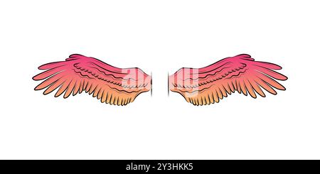 Bunte Engel Flügel Vektor-Illustration Stock Vektor