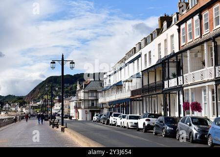 Hotels entlang der Esplanade in Sidmouth Devon England, großbritannien Stockfoto