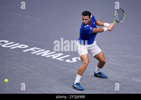 Valencia, Spanien. September 2024. VALENCIA, SPANIEN – 13. SEPTEMBER: Arthur Fils aus Frankreich kehrt 2024 am 13. September 2024 in Valencia gegen Roberto Bautista Agut aus Spanien zurück. (Foto von Francisco Macia/Photo Players Images/Magara Press) Credit: Magara Press SL/Alamy Live News Stockfoto