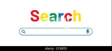 Suchleiste für Website-Vorlage. Vektor-UI-Engine Stock Vektor